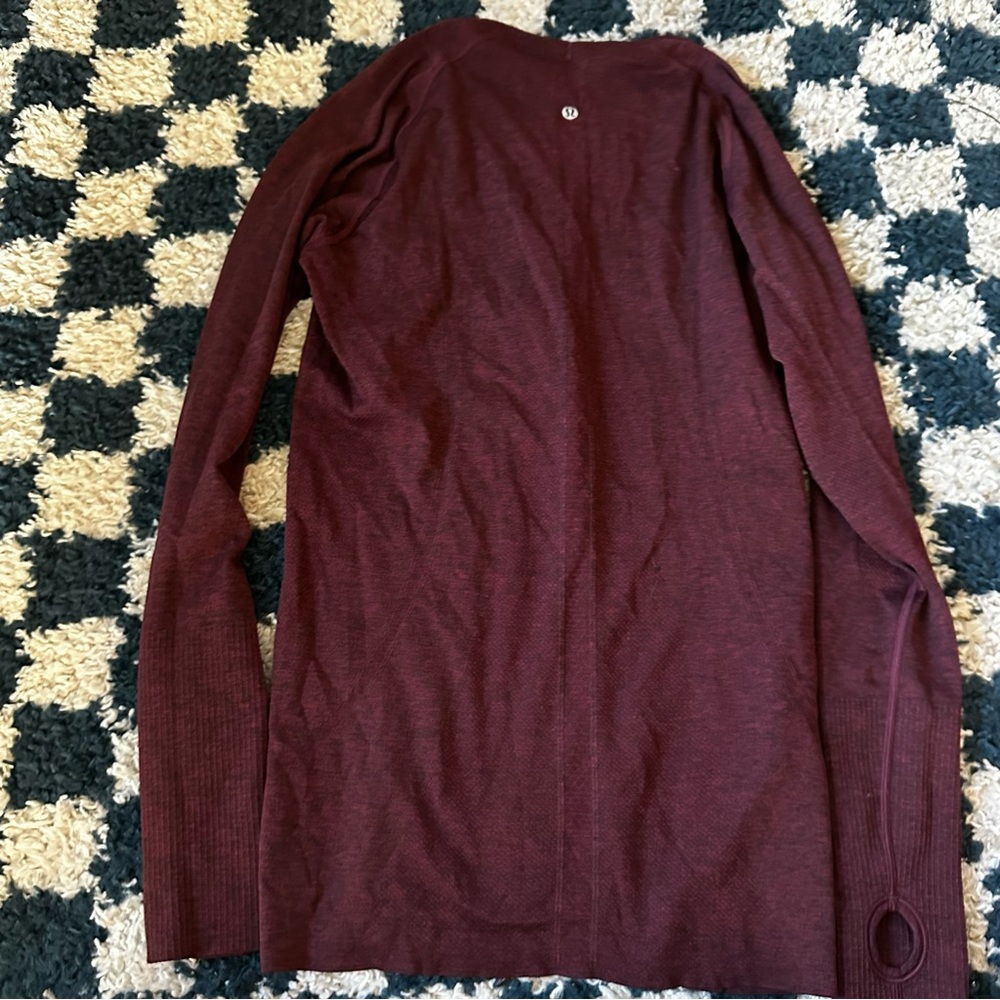 Lululemon Maroon Swiftly Tech Long Sleeve